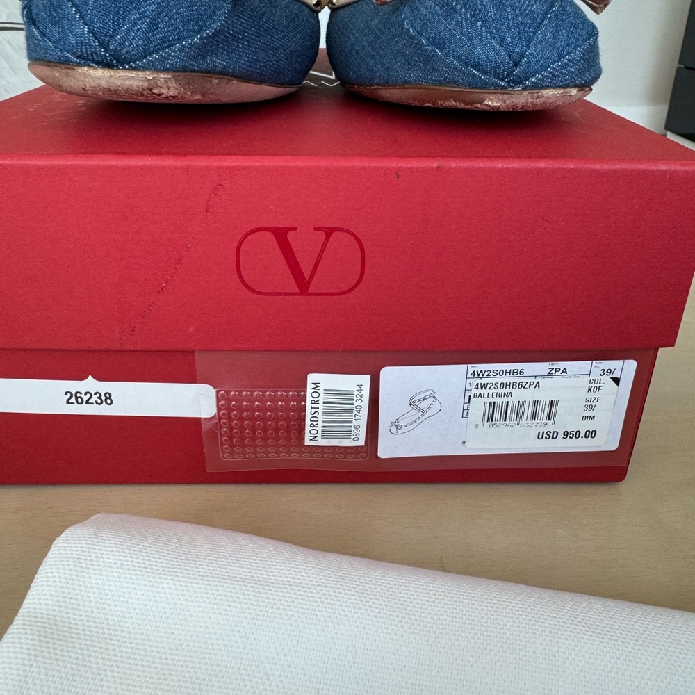 Valentino Garavani Rockstud denim ballerinas - Picture 5 of 8